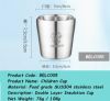 belc005 children double layer stainless steel cup